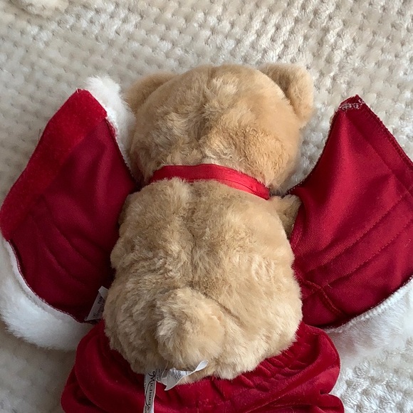 Michaels Tan Bear in Red Santa Santa Suit Stuffed Animal Plush Toy - Picture 6 of 7